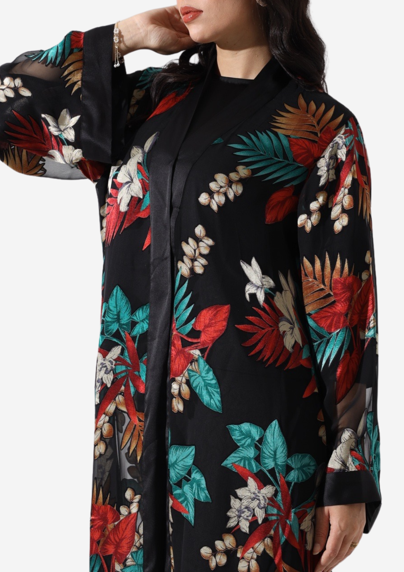 Black Floral Suit ( 3 pieces )