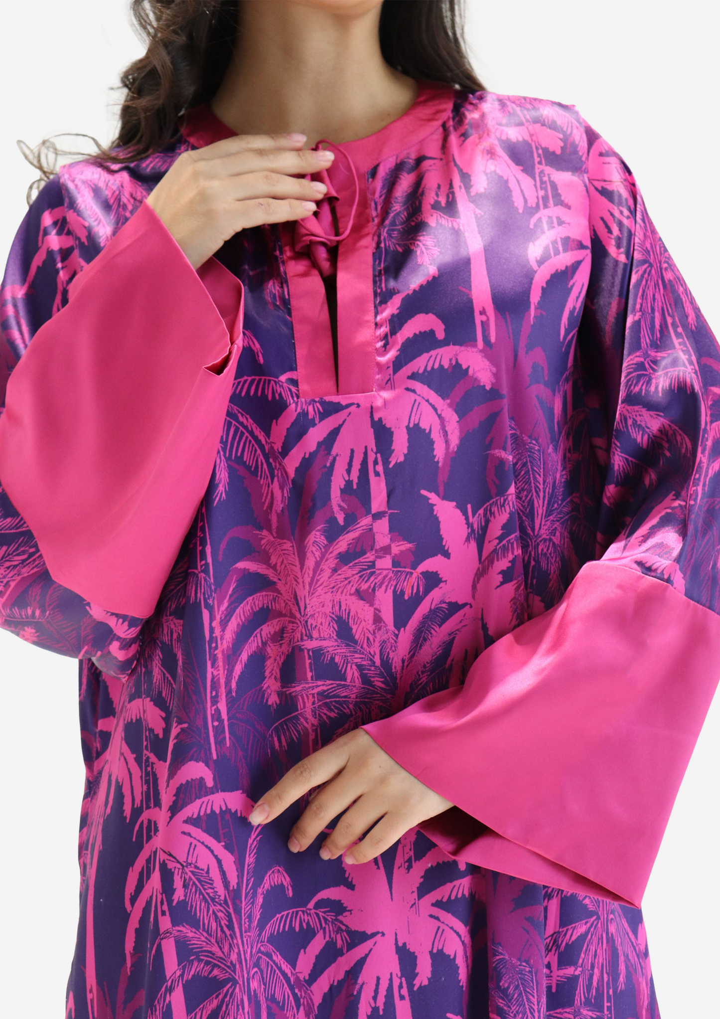 Fuchsia Palm Dress