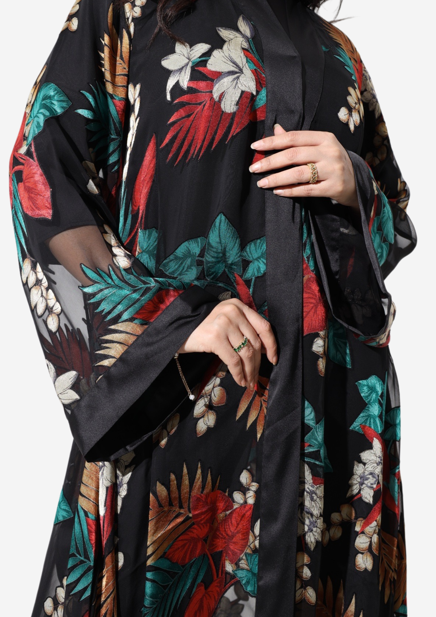 Black Floral Suit ( 3 pieces )