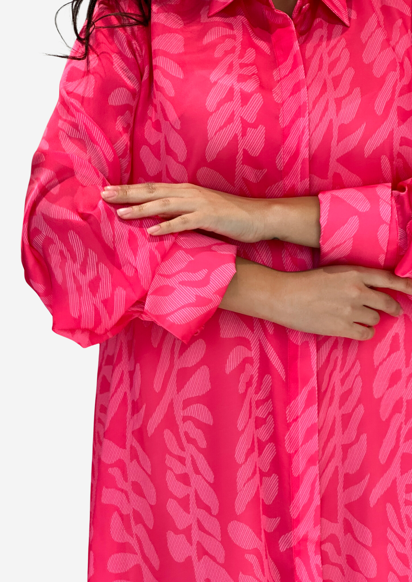 Fuchsia Floral Abaya