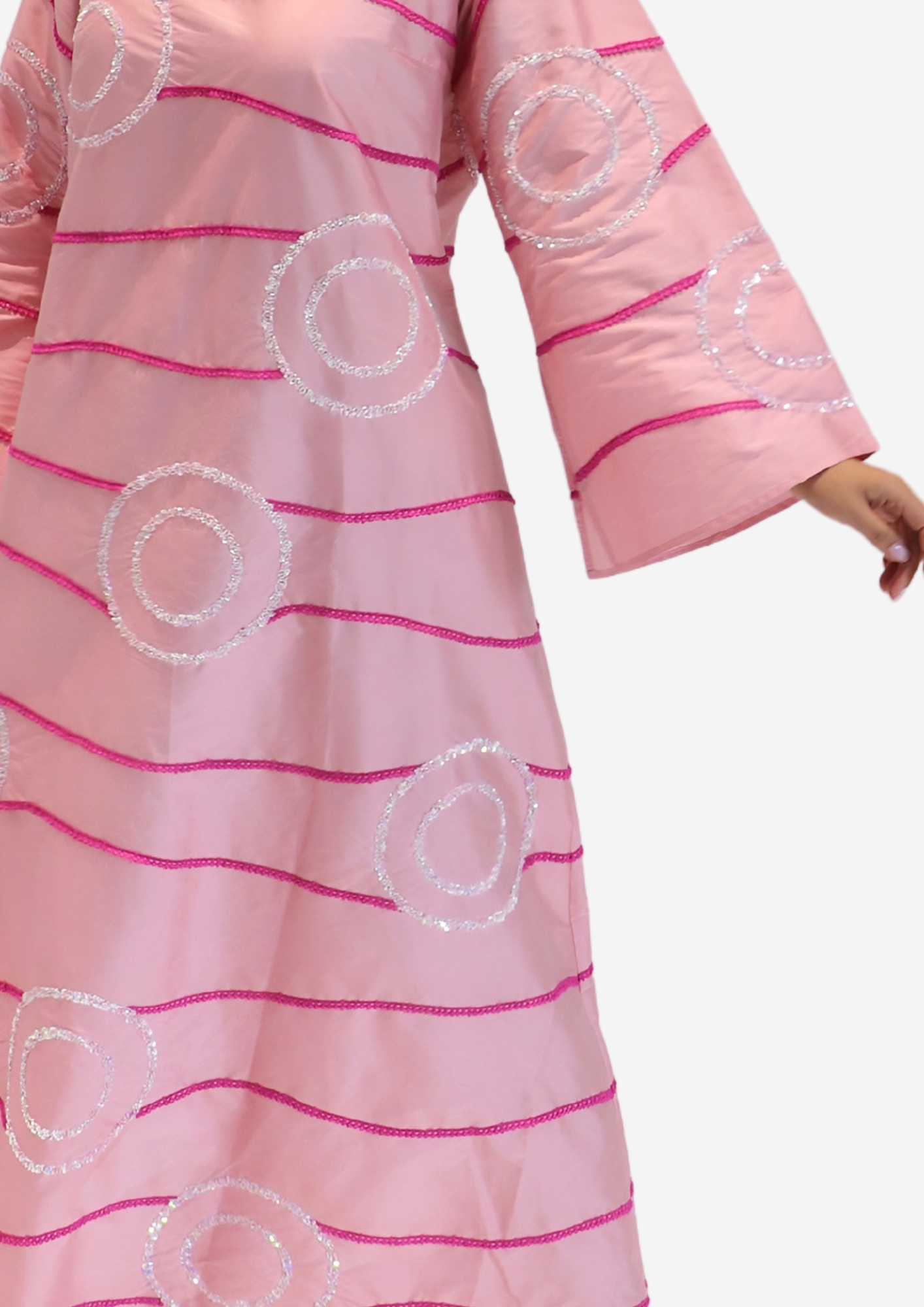 Pinky Dress With Lines