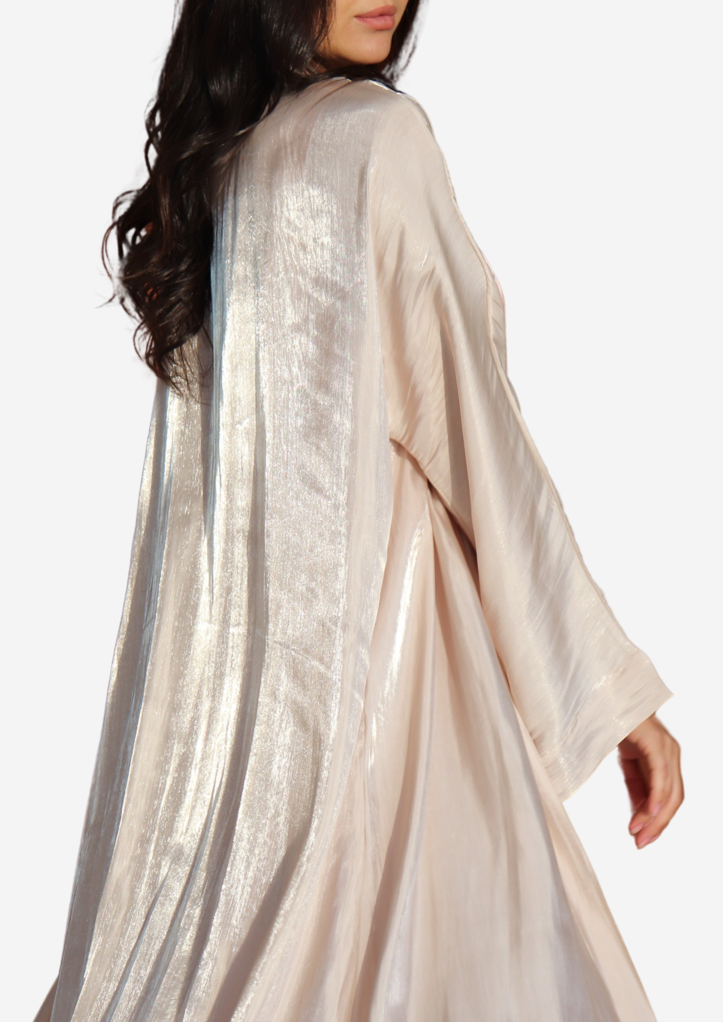 Beige Organza Abaya