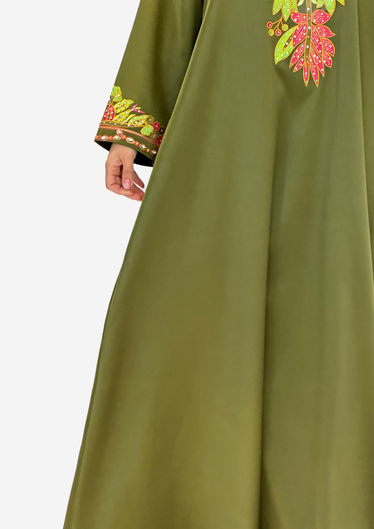 Olive Silk-Satin