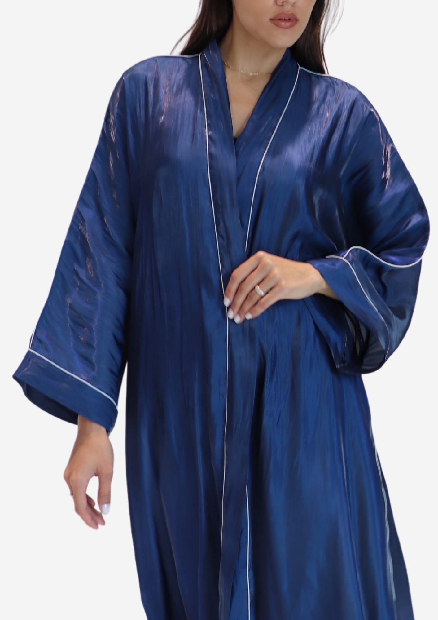 Navy Organza Abaya