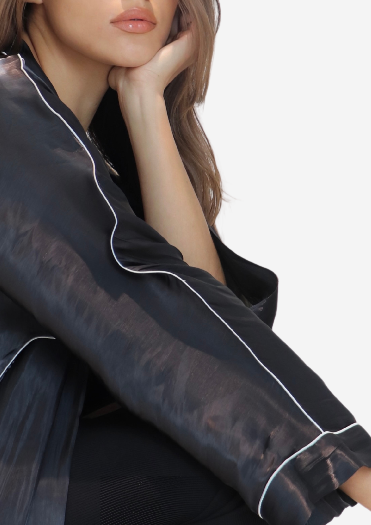 Black Organza Abaya
