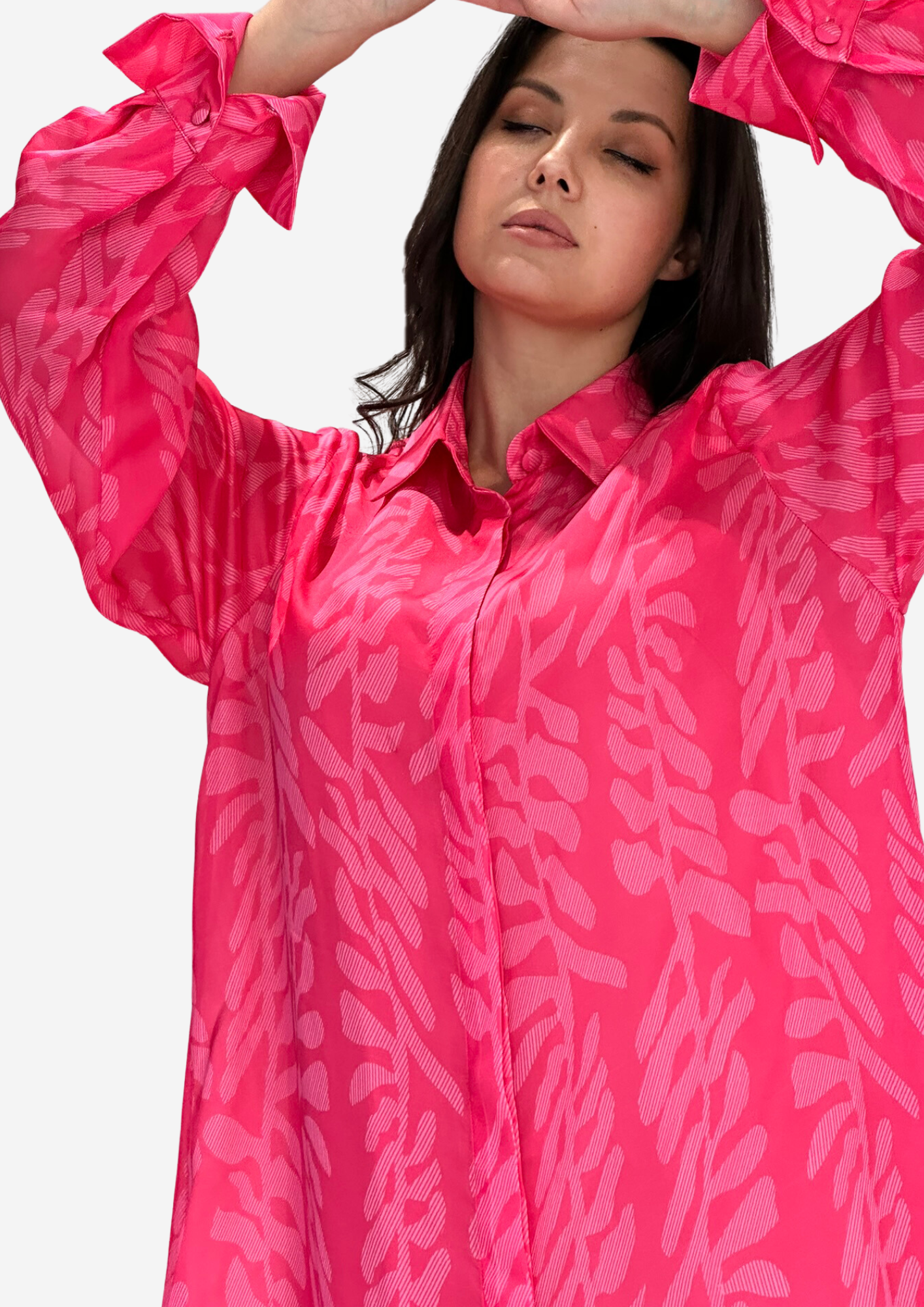 Fuchsia Floral Abaya