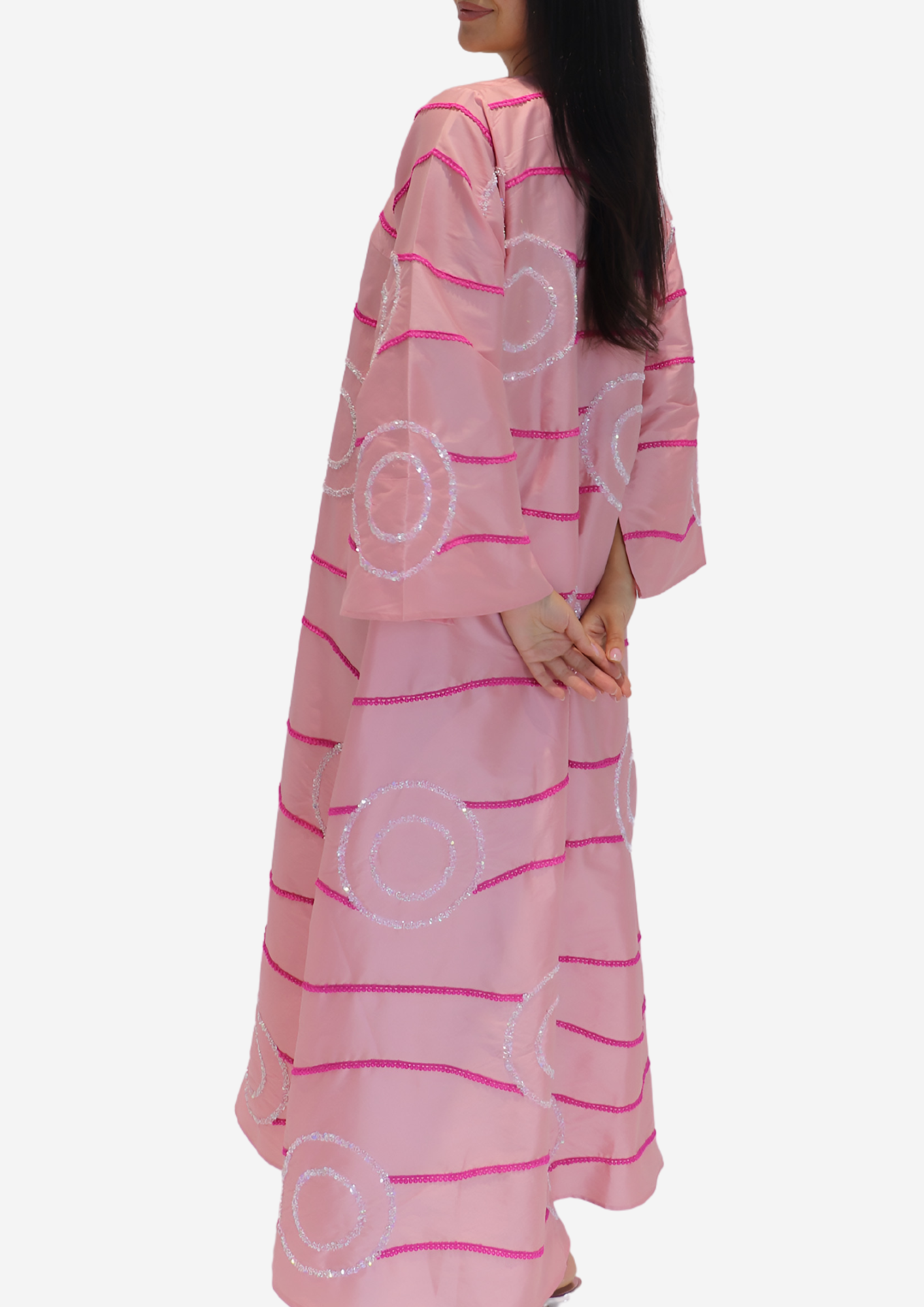 Pinky Dress With Lines